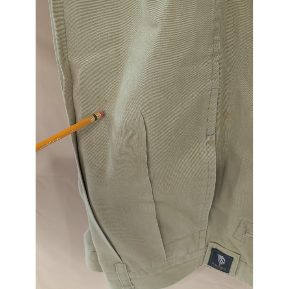 Nautica Mens 36x32 Khaki Beige Cotton Chino Pants Trousers Casual Workwear STAIN - Picture 2 of 7